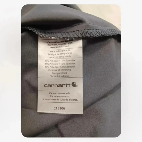 Carhartt Short Sleeve Pewter Scrub Top  Size Small - Picture 11 of 11